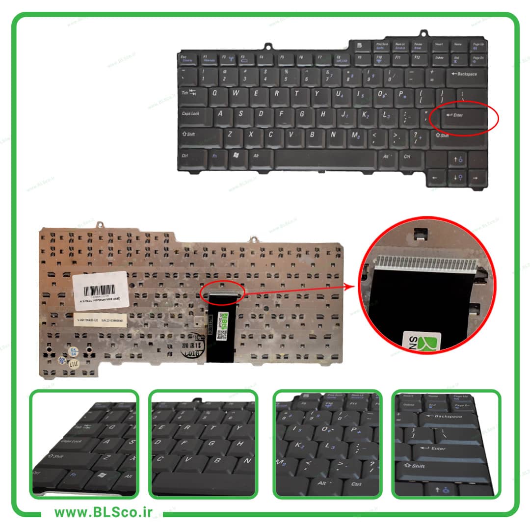 کیبورد لپ تاپ دل Dell Inspiron 6400 کارکرده