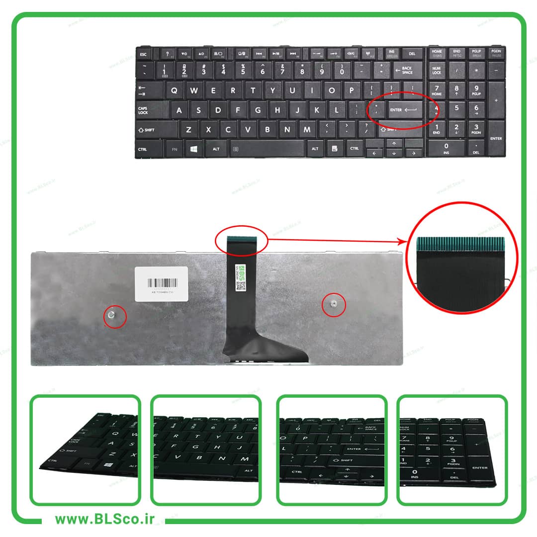 کیبورد لپ تاپ توشیبا Keyboard Toshiba C55