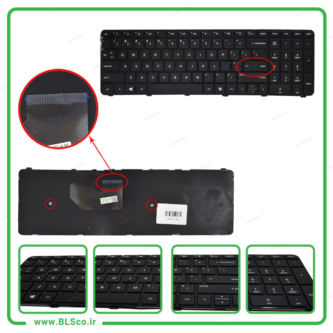 کیبورد لپ تاپ اچ پی HP DV7-6000