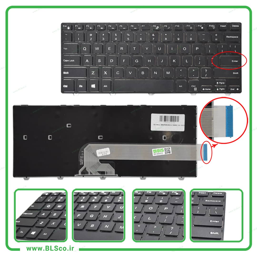 کیبورد لپ تاپ دل 14-Dell Inspiron 5000