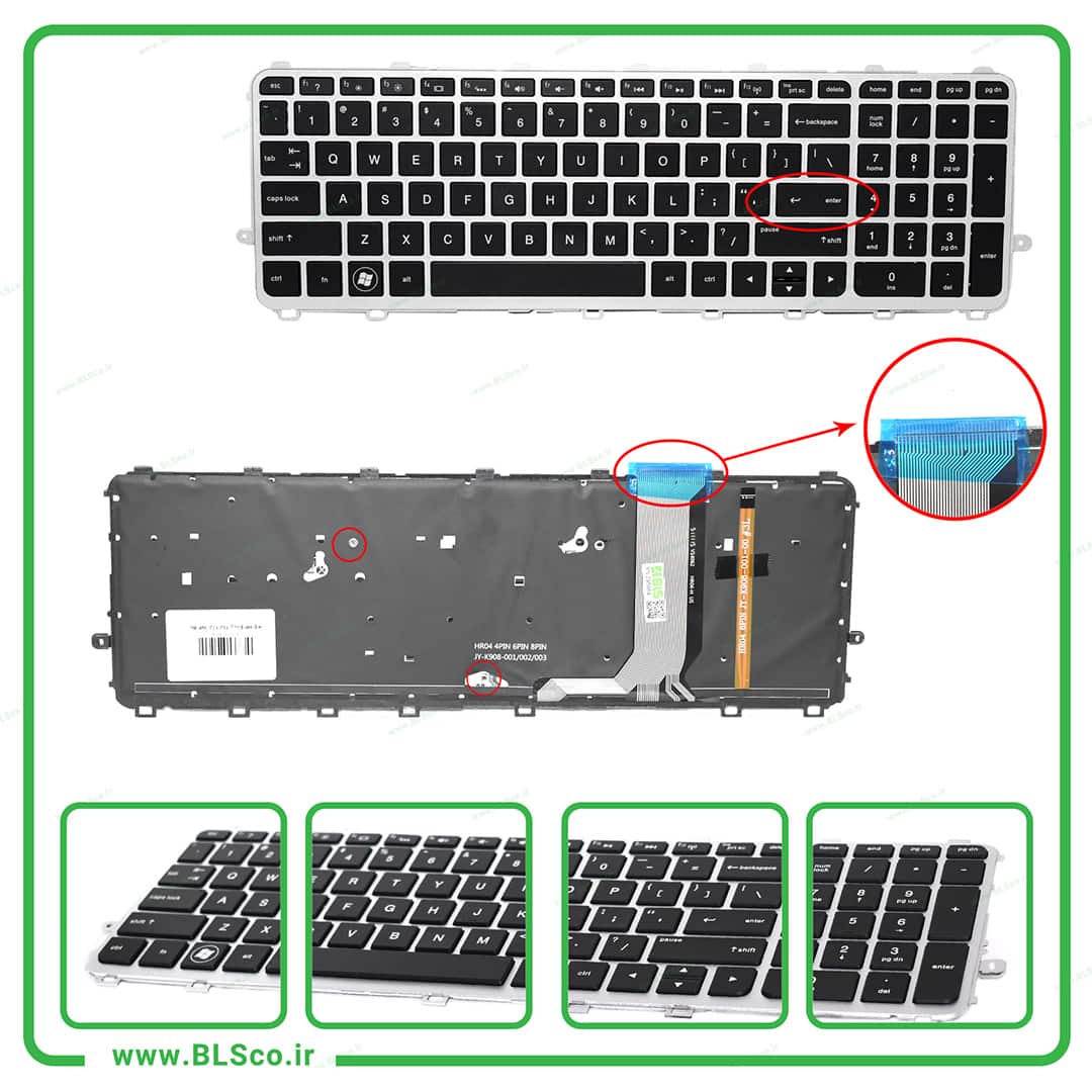 کیبورد لپ تاپ اچ پی HP Envy 15-J بک‌ لایت‌ دار