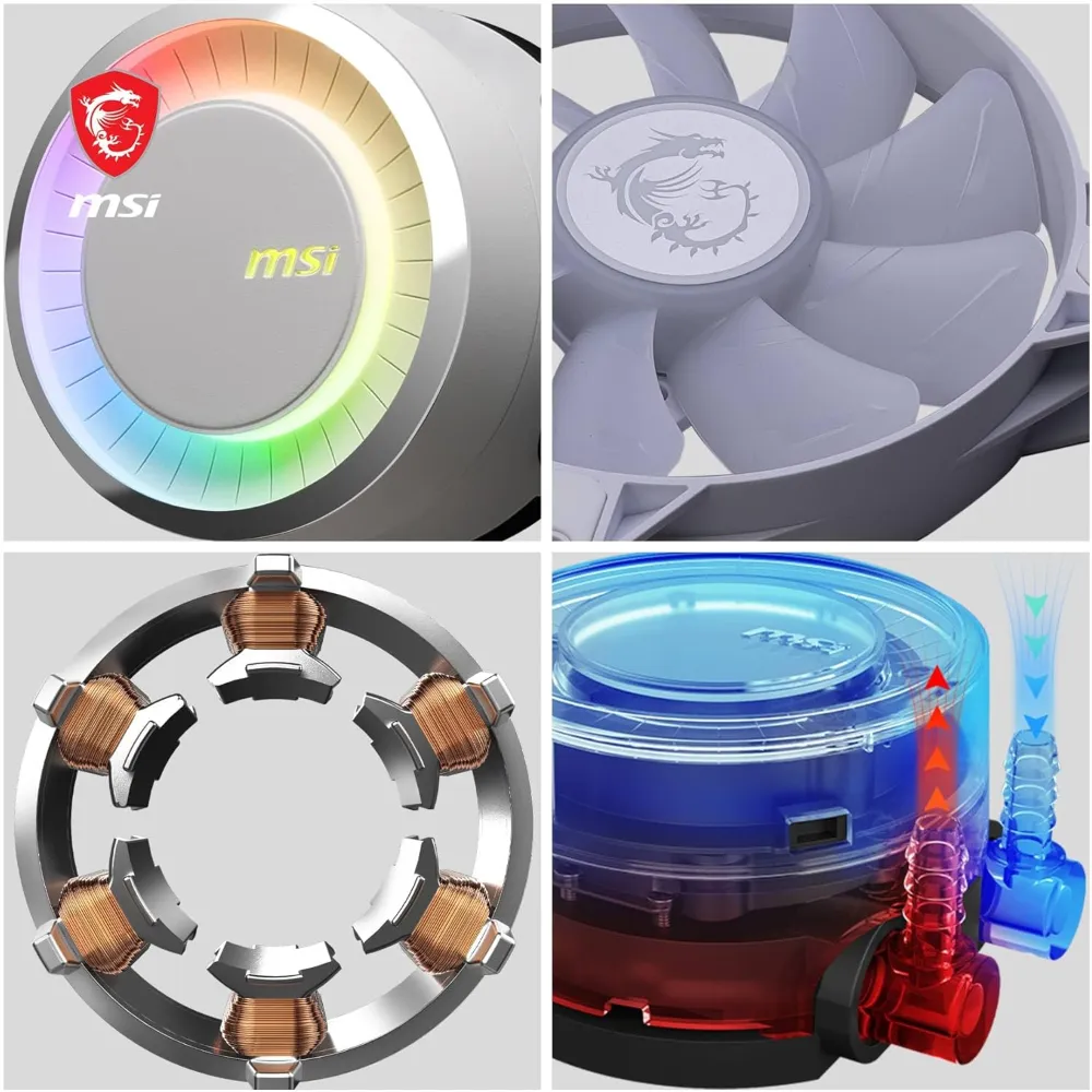 Cooling MSI MAG CoreLiquid E360 White — تصویر ۶