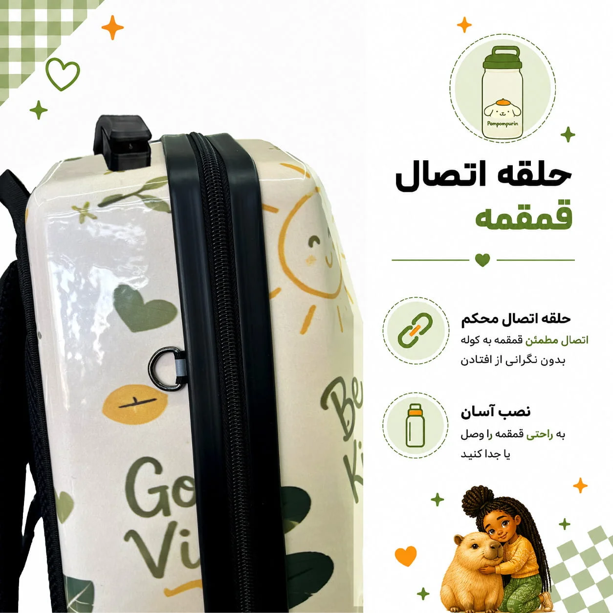 کوله پشتی مدرسه مدل مارینوکس مارول طرح GIRL — تصویر ۴