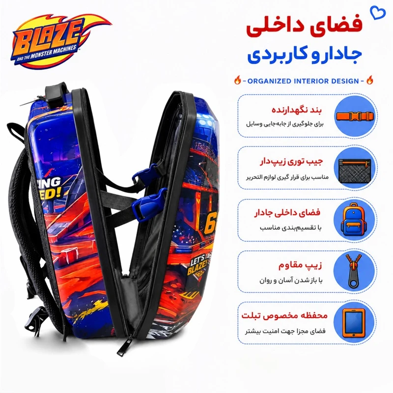 کوله پشتی مارینوکس مارول مدل بلیز Blaze — تصویر ۶