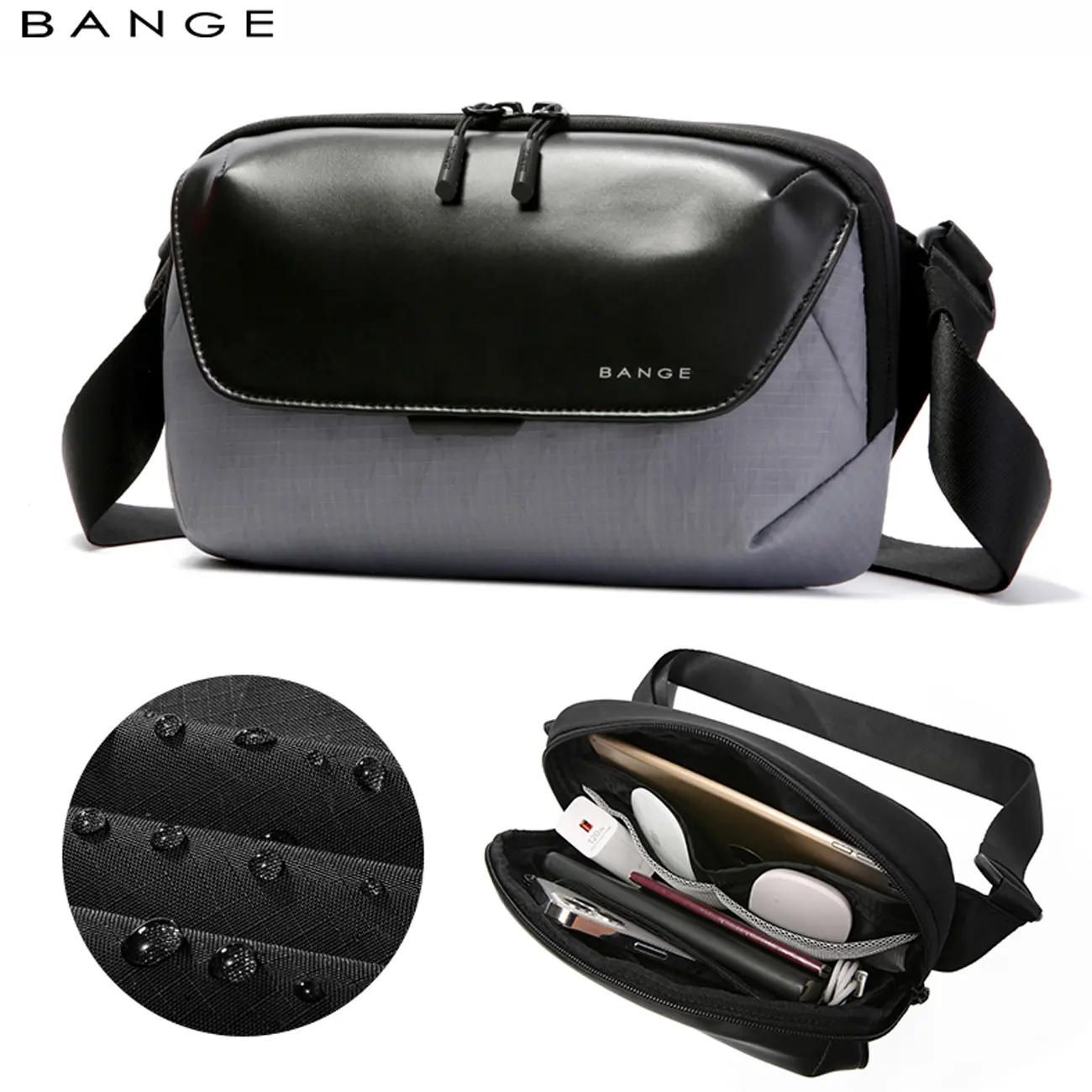 کیف دوشی ضدآب و ضدسرقت بنج bange BG-8133 — تصویر ۸