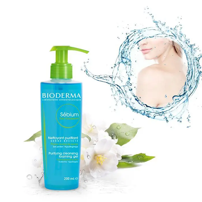 ژل شستشو پوست چرب و مختلط بایودرما مدل سبیوم – Bioderma — تصویر ۳