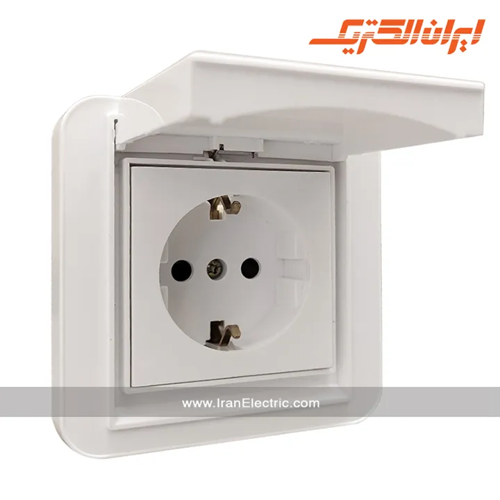 کلید تبدیل درب دار IP44 مدل ارس سفید — تصویر ۴