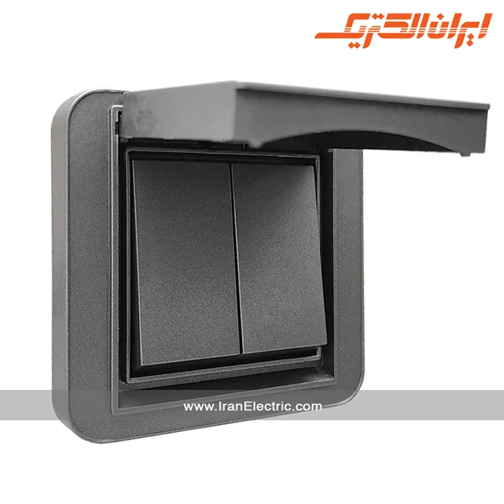 کلید تبدیل درب دار IP44 مدل ارس سفید — تصویر ۷