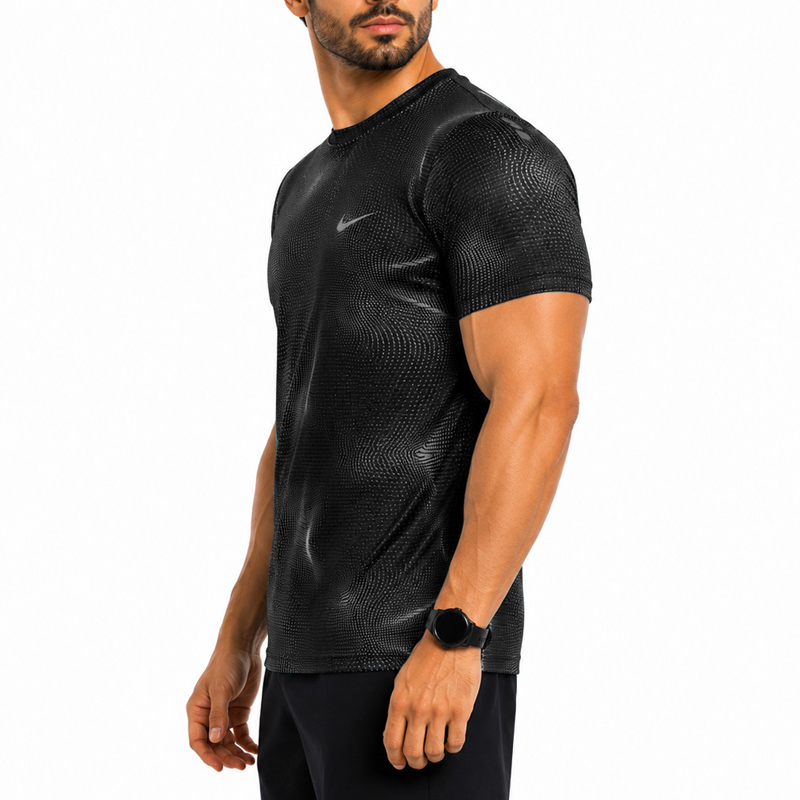 تیشرت ورزشی مردانه نایک مدل GMS-Dri Fit-5C0169 طوسی — تصویر ۳