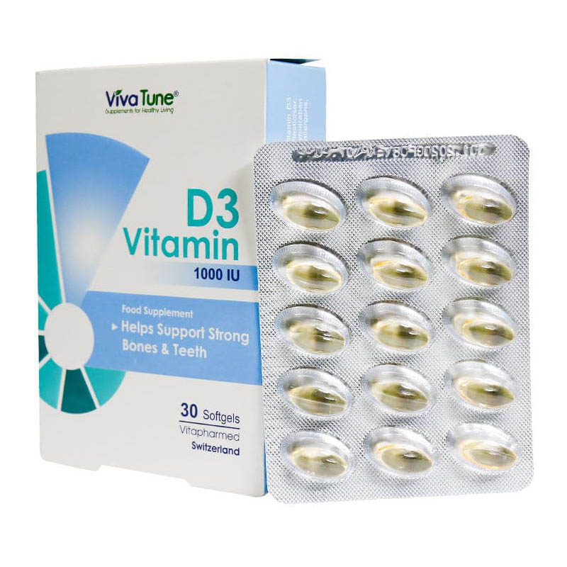 کپسول نرم ژلاتینی ویتامین D3 1000 واحد ویواتیون 30 عدد — تصویر ۲