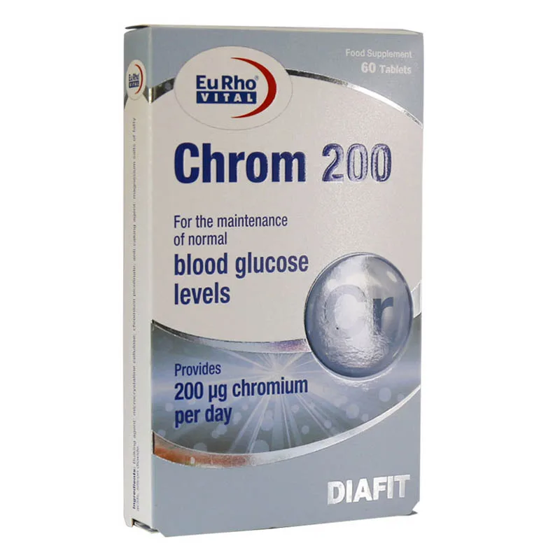 قرص کروم یوروویتال Chrom 200 بسته 60 عددی