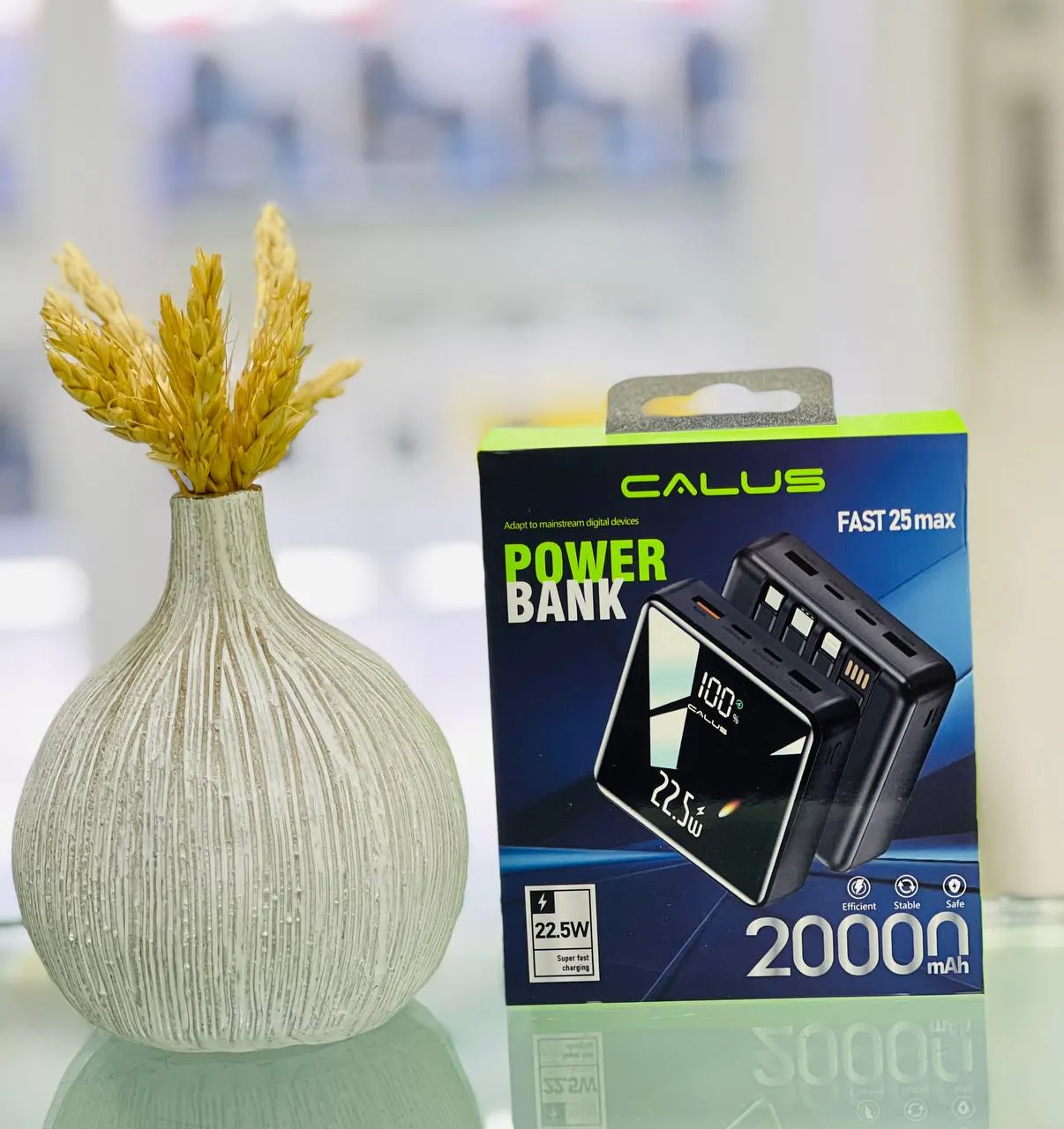 پاوربانک کالوس مدل FAST25MAX ظرفیت ۲۰۰۰۰ میلی‌آمپر فست شارژ(اورجینال)