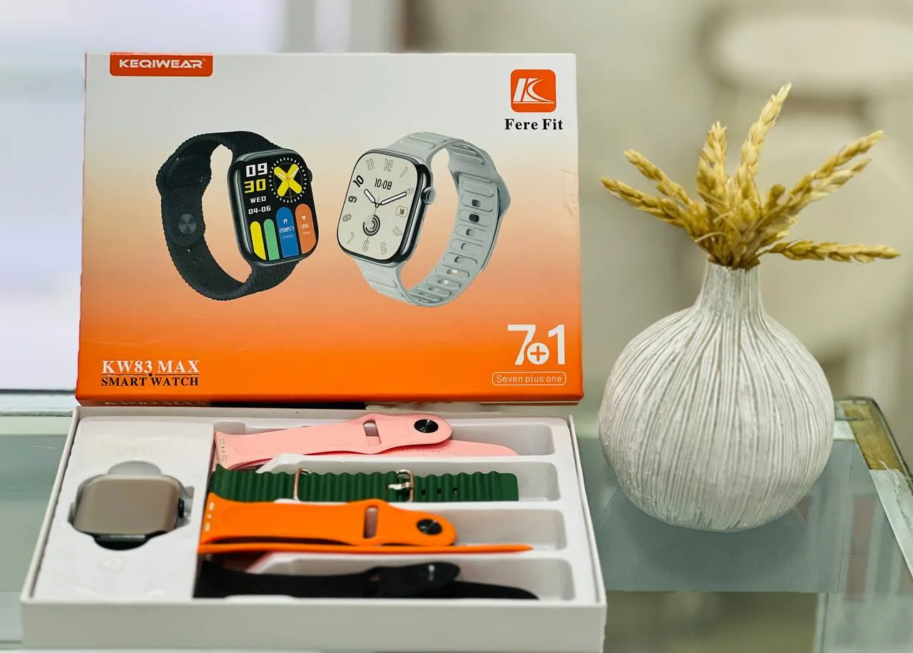 ساعت هوشمند KEQIWEAR مدل KW83 MAX دارای 7 بند (اصل) — تصویر ۴