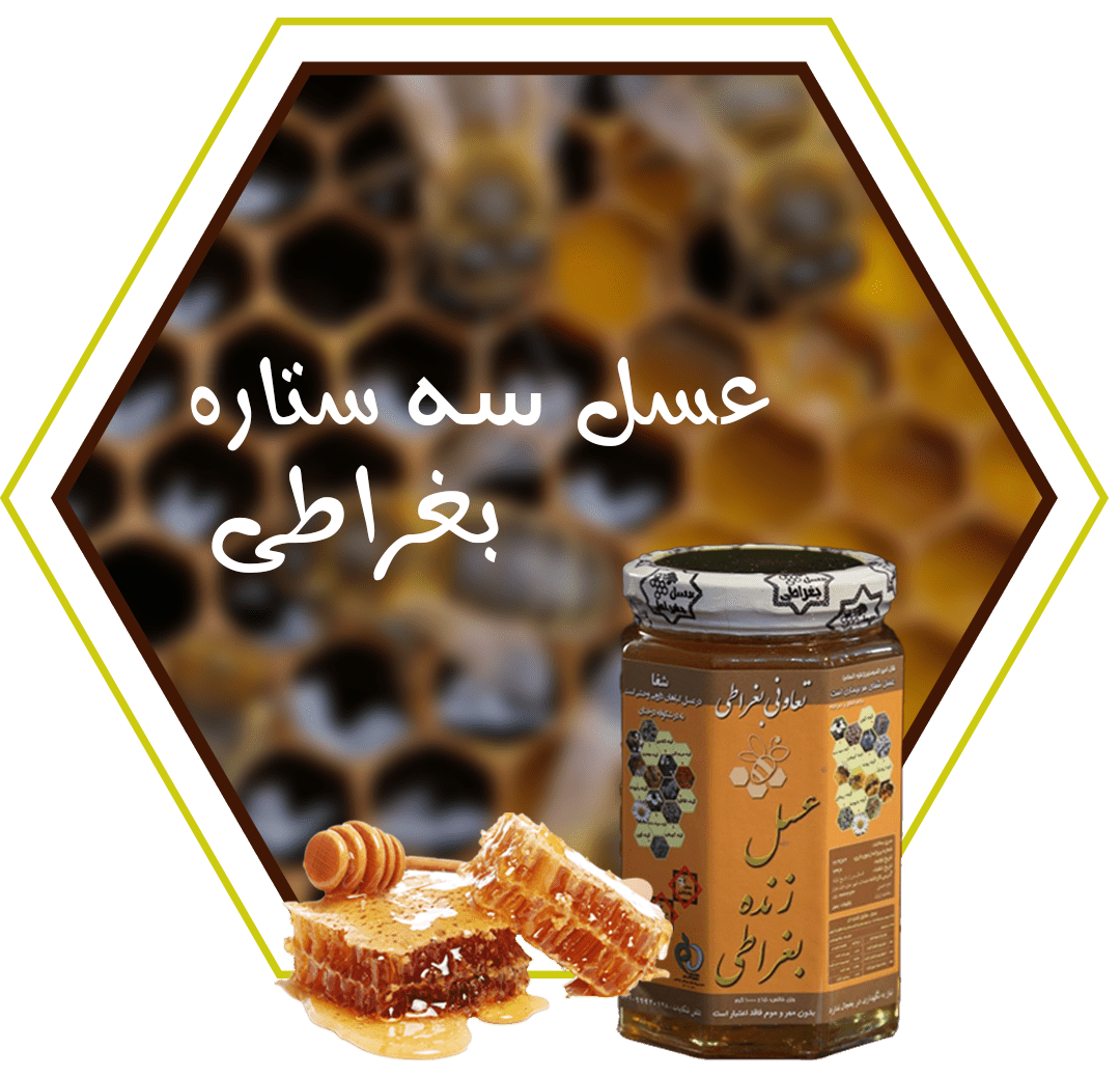 عسل3ستاره بغراطی (کارتن6عددی) — تصویر ۳