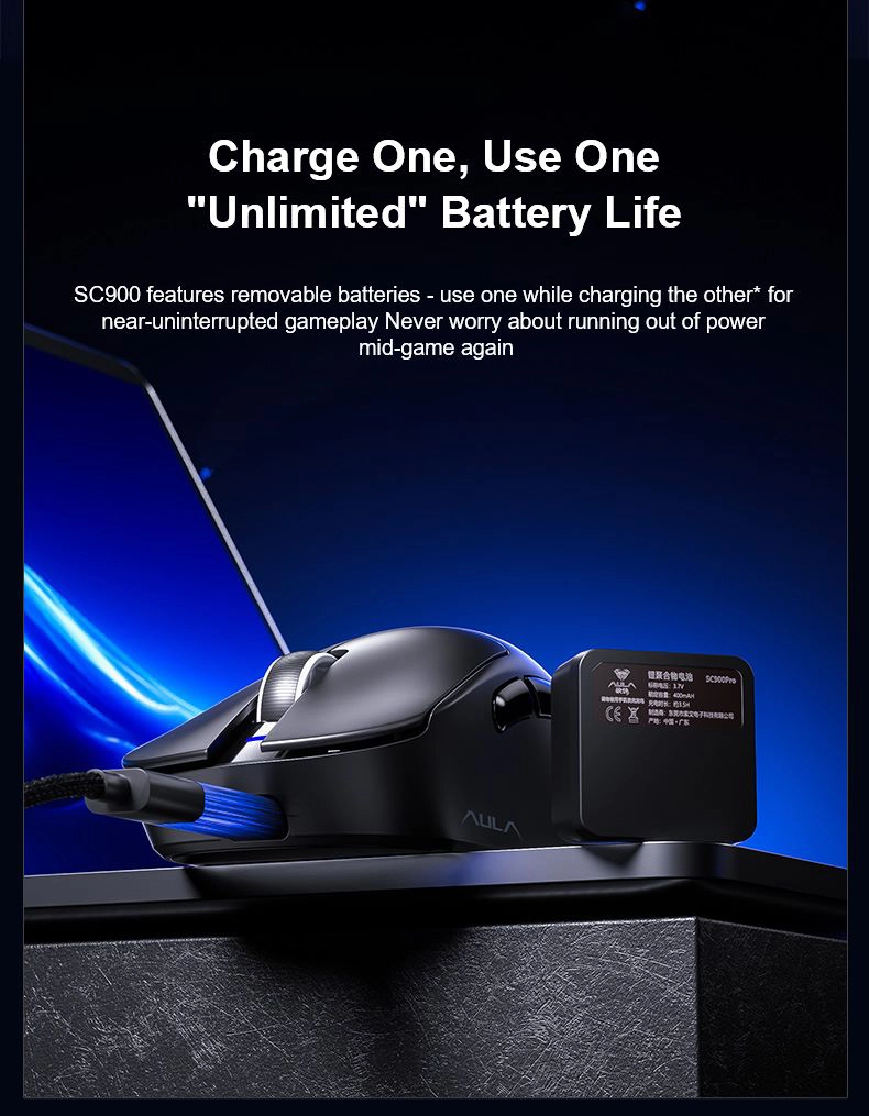 ماوس گیمینگ سه حالته آئولا SC900 pro — تصویر ۴