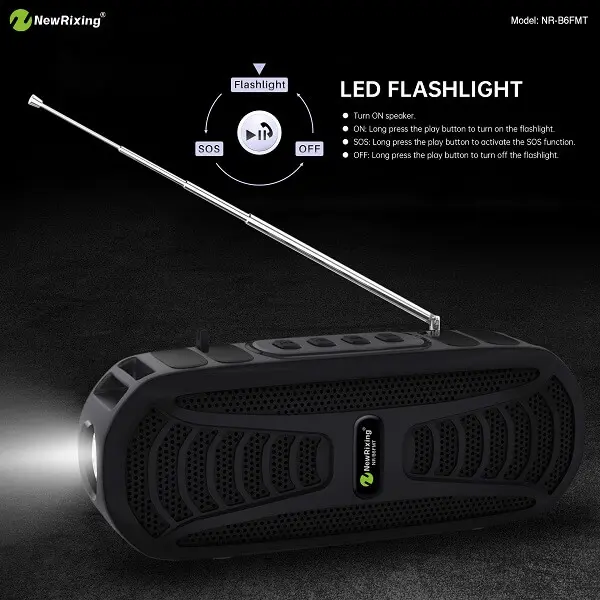 اسپیکر شارژی NEWRIXING مدل NR-B6FTM — تصویر ۵