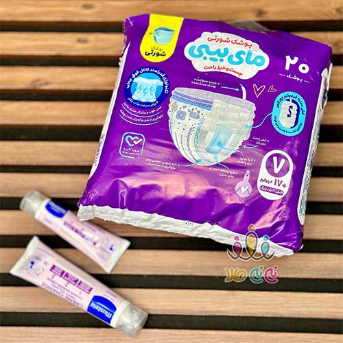 پوشک شورتی مای بی بی کانال دار اکو سایز 7 — تصویر ۳