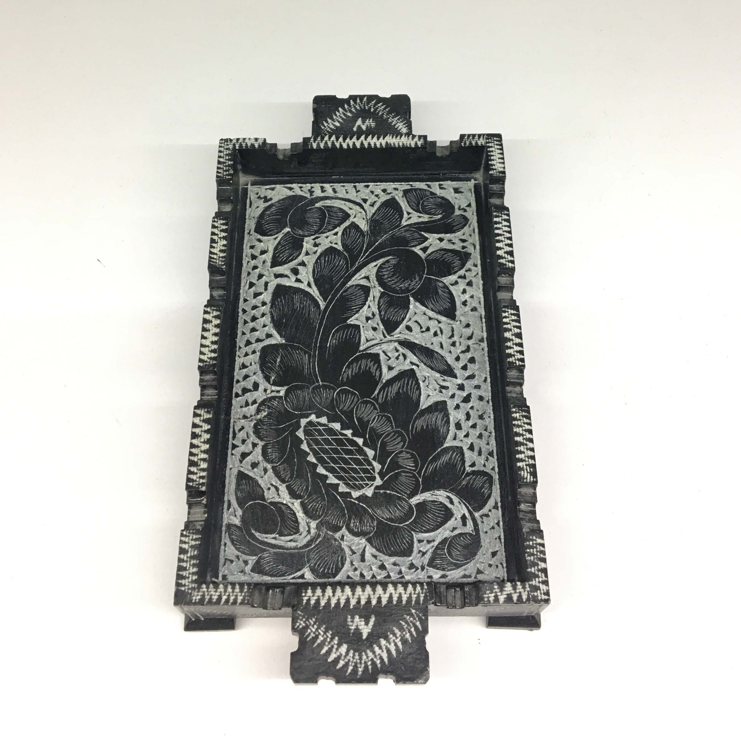سینی سنگی مدل گلدار کد SG02 — تصویر ۵