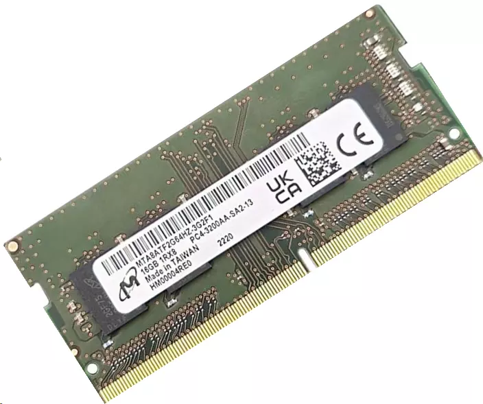 رم لپ تاپ استوک DDR4 تک کاناله 3200 مگاهرتز CL22 میکرون مدل MTA8ATF2G64HZ ظرفیت 16 گیگابایت — تصویر ۲