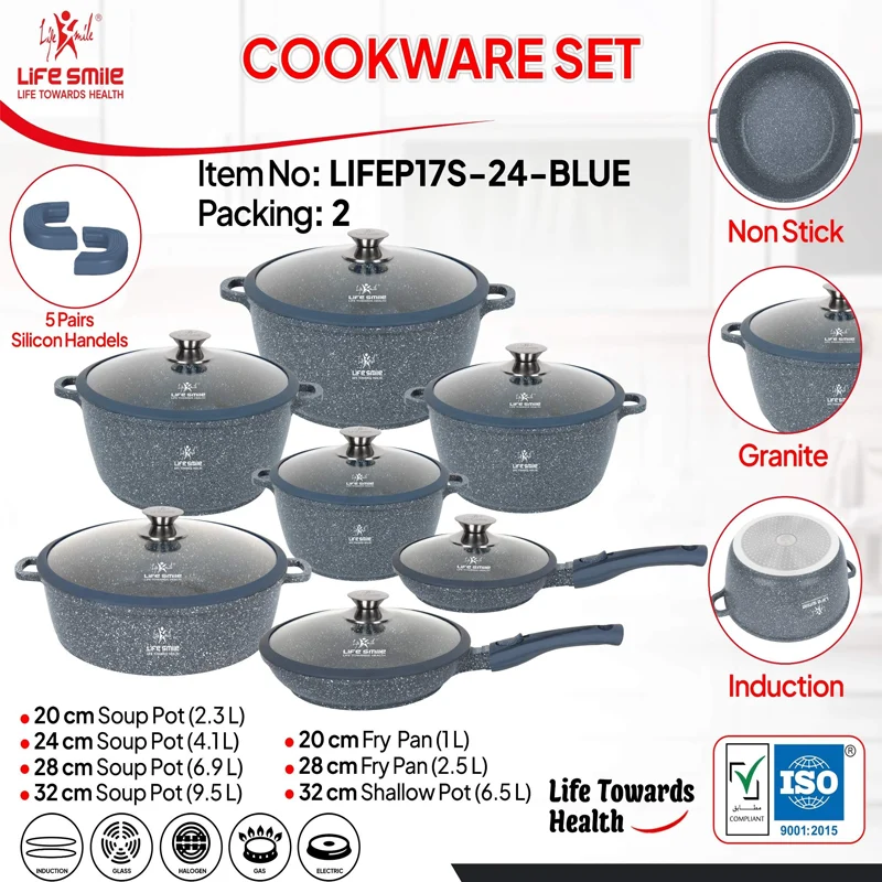 سرویس قابلمه 24 پارچه گرانیتی لایف اسمایل LIFEP17S-24 — تصویر ۸