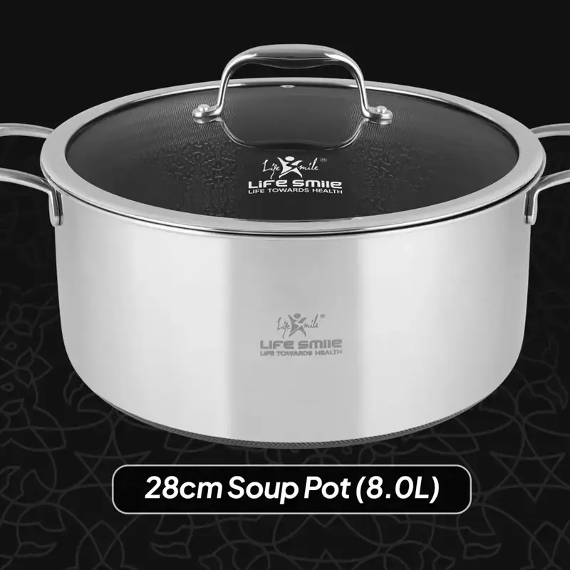 قابلمه تک سایز 28 استیل لیزری لایف اسمایل LIFEP18N-28P — تصویر ۴
