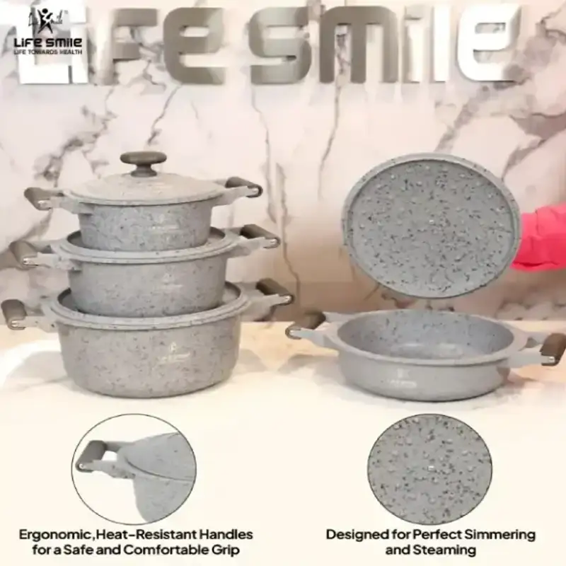 سرویس قابلمه گرانیتی ۸ پارچه لایف اسمایل مدل LIFEP20SF-8 — تصویر ۶