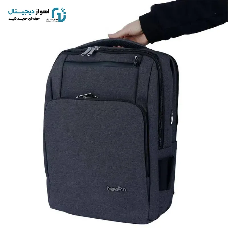 کوله پشتی لپ تاپی Benetton مدل B089 مناسب لپ تاپ تا 16 اینچ — تصویر ۶