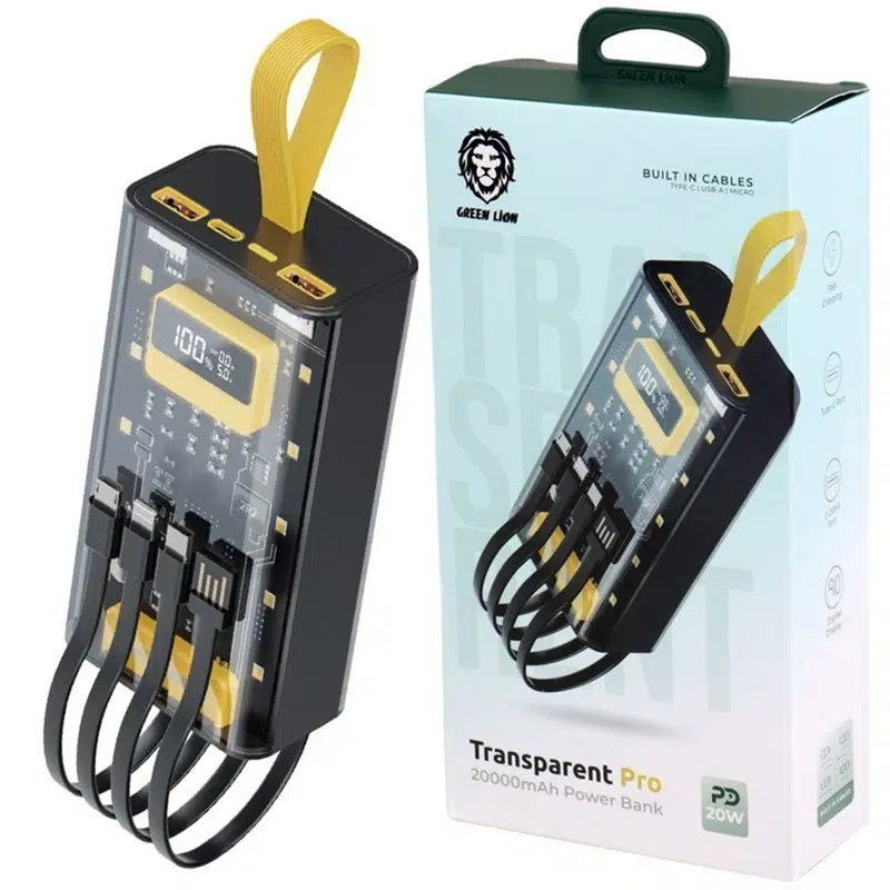 پاوربانک گرین لاین مدل Transparent Pro 20000mAh — تصویر ۷