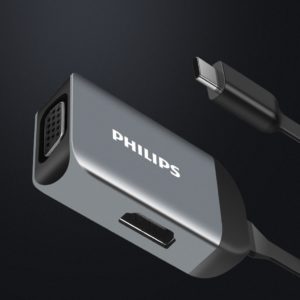 تبدیل USB C به HDMI و VGA برند فیلیپس — تصویر ۳