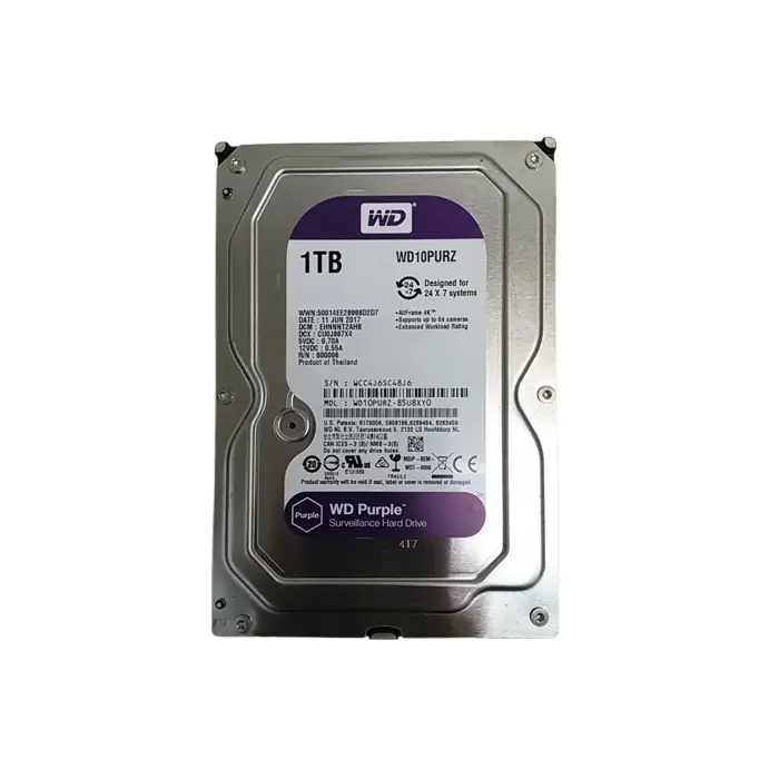 هارد اینترنال وسترن دیجیتال بنفش WD Purple WD10PURZ 1TB استوک