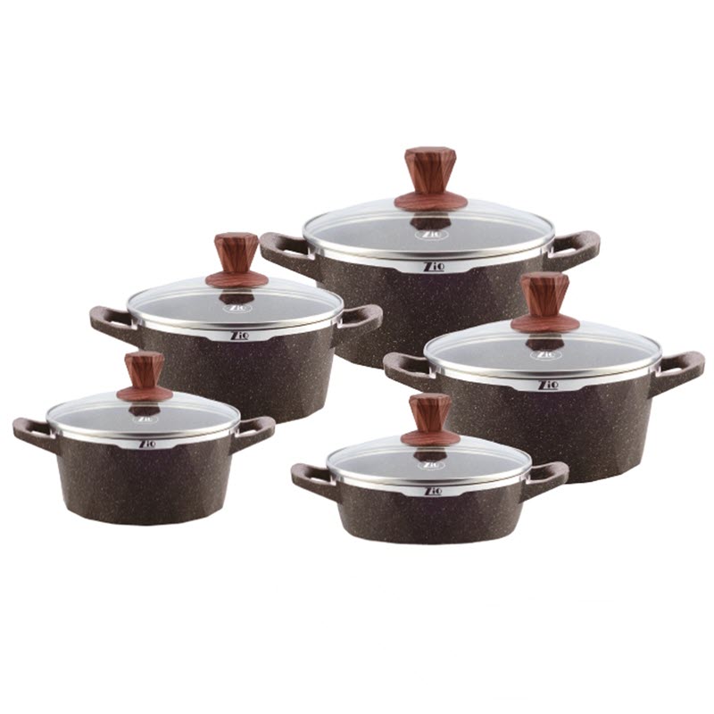 سرویس قابلمه ۱۰ پارچه گرانیتی زیو مدل MILANO Z-7180
