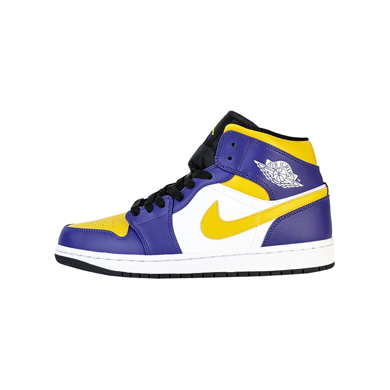 کتانی مردانه برند نایکی مدل Air Jordan 1 رنگ زرد بنفش