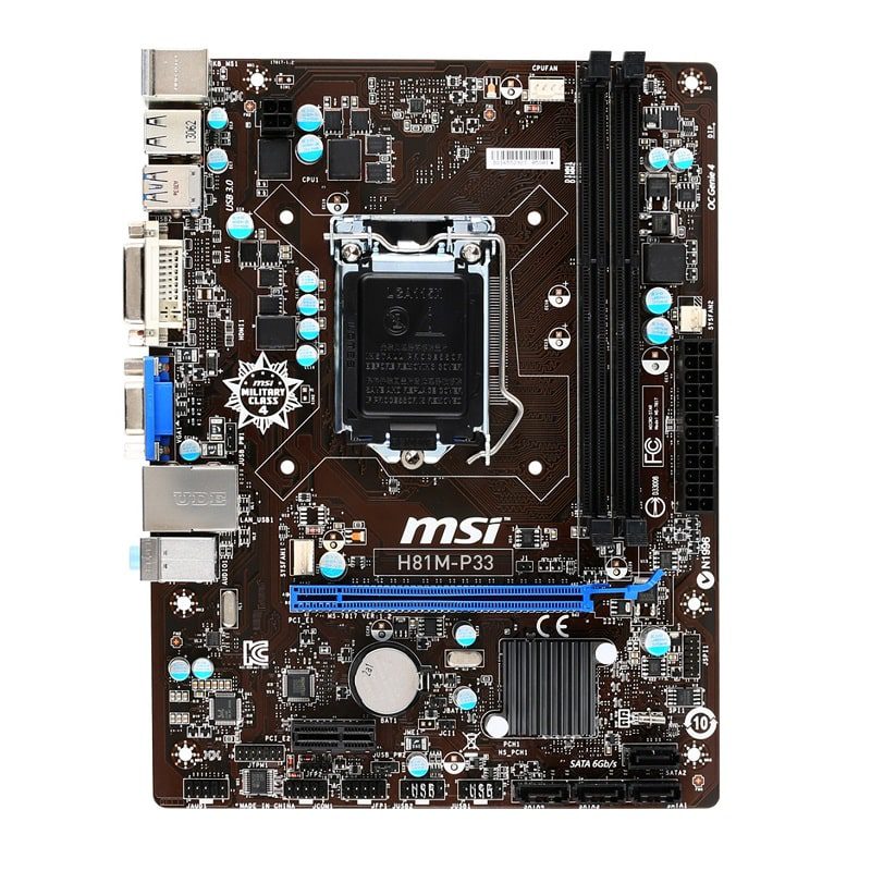 مادربرد کامپیوتر MSI H81M-P33 Socket 1150 استوک