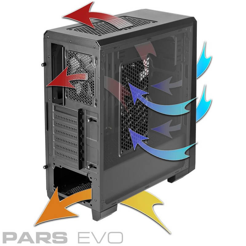 کیس کامپیوتر گرین مدل PARS EVO استوک — تصویر ۸
