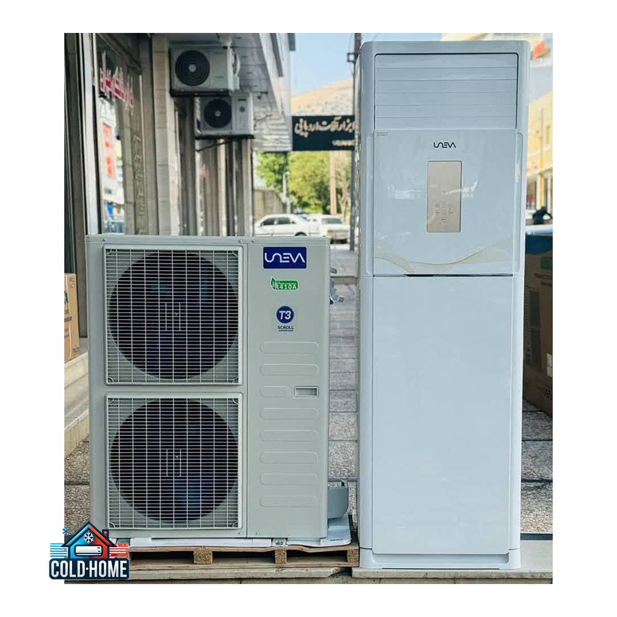 کولر گازی ایستاده یونیوا ۳۶۰۰۰ اسکرول (T3)، گاز R410a مدل UN-MF36D SCROLL — تصویر ۲