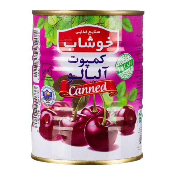 کمپوت آلبالو خوشاب – 350گرم — تصویر ۳