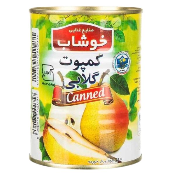 کمپوت گلابی خوشاب – 350 گرم — تصویر ۲