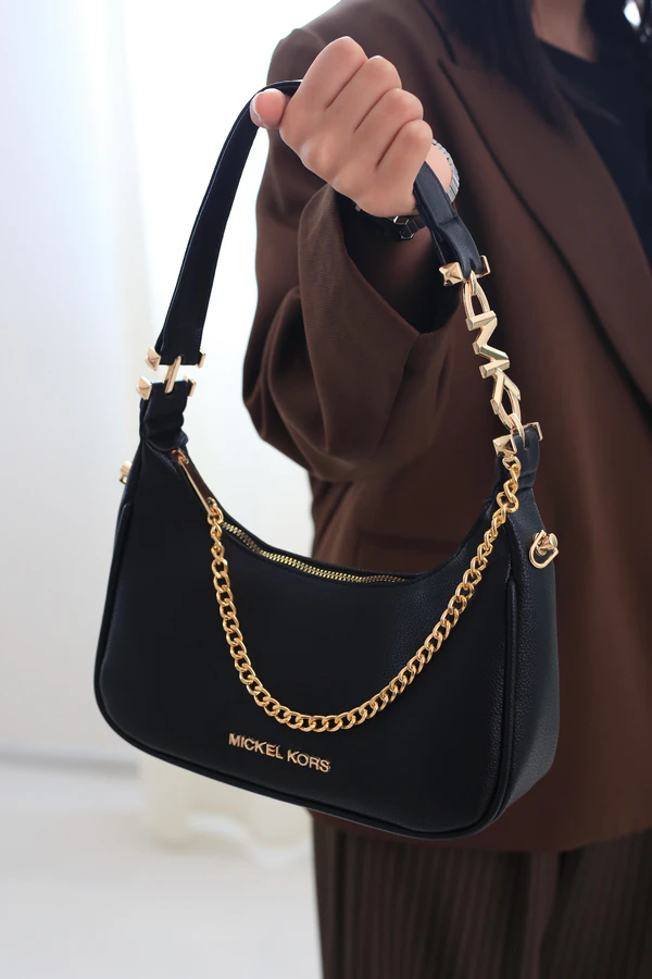 کیف دوشی زنانه چرم صنعتی مدل دسته MK 330 — تصویر ۵