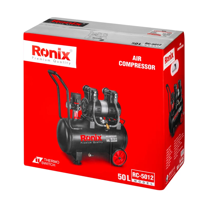 کمپرسور باد رونیکس RC-5012 ظرفیت ۵۰ لیتر بدون روغن — تصویر ۳