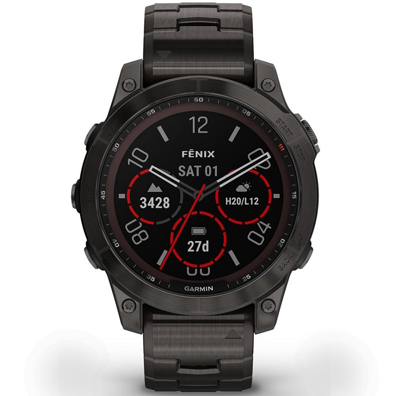 ساعت گارمین FENIX 7 Sapphire Solar Titanium with Titanium Band — تصویر ۳