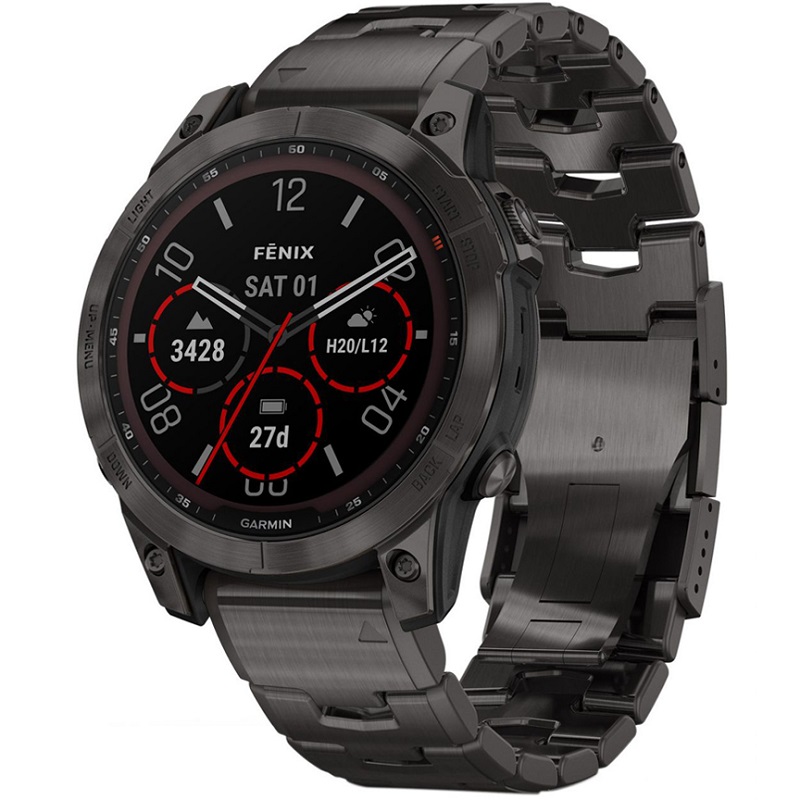 ساعت گارمین FENIX 7 Sapphire Solar Titanium with Titanium Band — تصویر ۴
