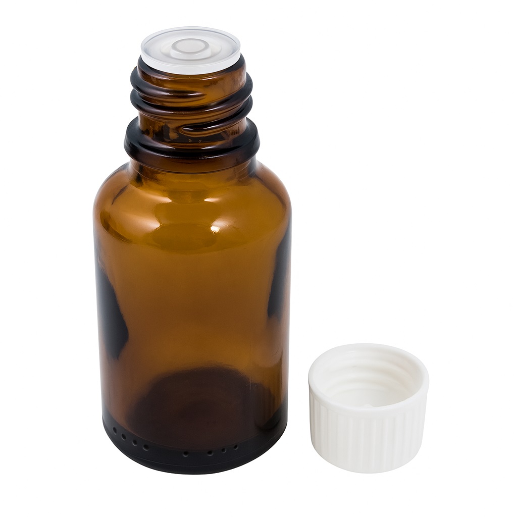 شیشه قطره چکان 30 سی سی با درب پلمپی نازل دار — تصویر ۳