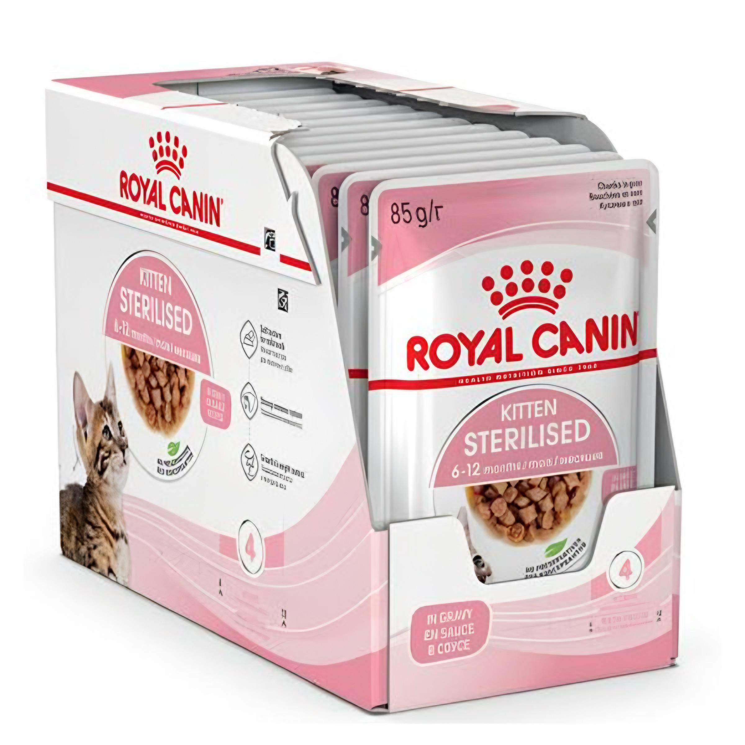غذای پوچ بچه گربه رویال کنین کیتن استرلایزد گروی ROYAL CANIN KITTEN STERILISED GRAVY 12 * 85G