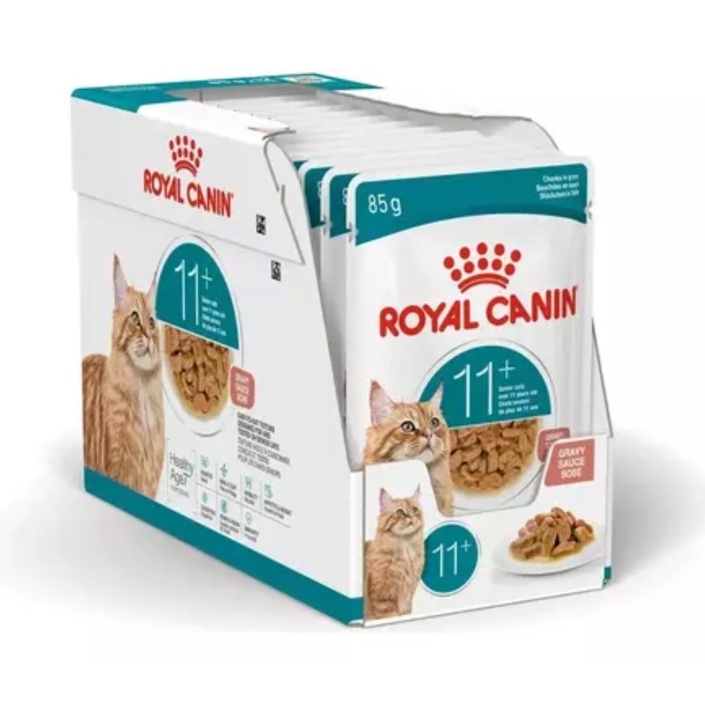 غذای پوچ گربه رویال کنین ایجینگ+11 گروی ROYAL CANIN AGEING GARVY 12 * 85G