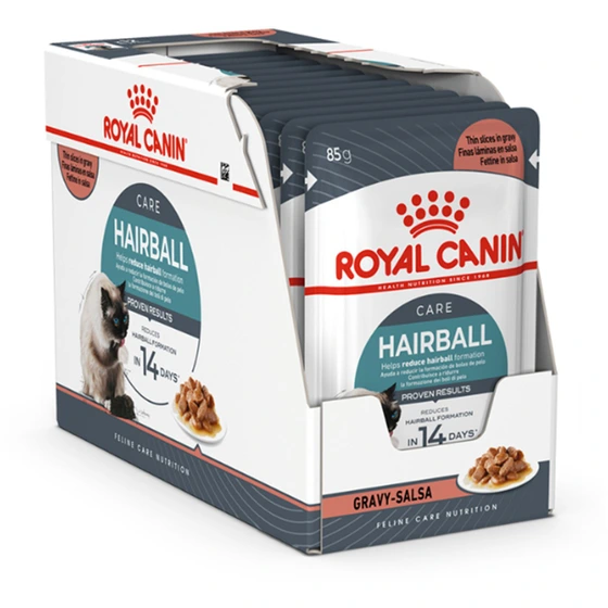 غذای پوچ گربه رویال کنین هیربال ROYAL CANIN HAIRBALL 12 * 85G