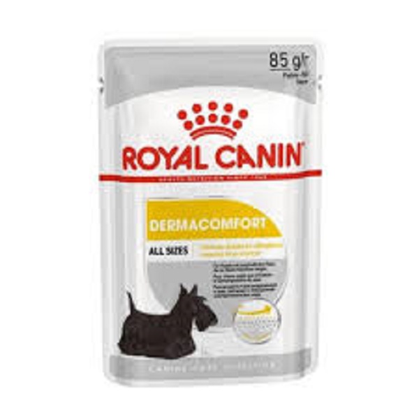 غذای پوچ سگ رویال کنین درماکامفورت ROYAL CANIN DERMACOMFORT 85G
