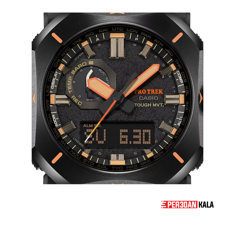 ساعت دیجیتال آنالوگ کاسیو Casio Pro Trek PRW-6900YL Tough Solar نو بدون جعبه ( استفاده نشده ) — تصویر ۴