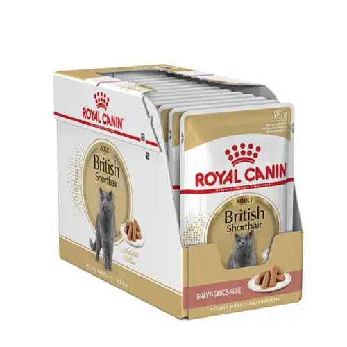 غذای پوچ گربه رویال کنین بریتیش گروی ROYAL CANIN BRITISH SHORTHAIR GARVY 85G — تصویر ۳