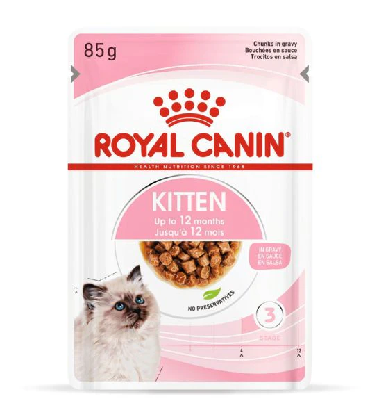 غذای پوچ بچه گربه رویال کنین کیتن گروی ROYAL CANIN KITTEN GRAVY 85G