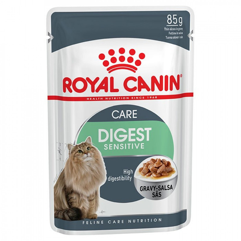 غذای پوچ گربه رویال کنین دایجستیو گروی ROYAL CANIN DIGESTIVE CARE GARVY 85G — تصویر ۲